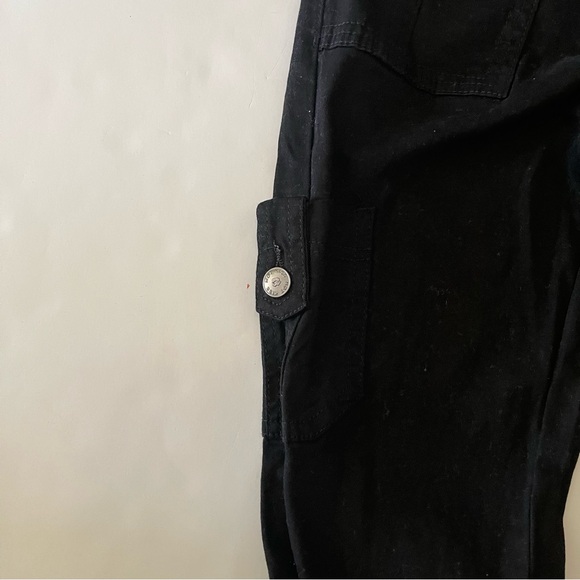 Black Cargo Mid Rise Skinny Jeans - Picture 4 of 6